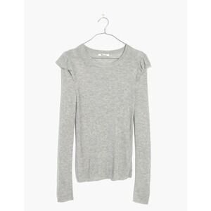 Madewell Ruffle-Sleeve Pullover Sweater Size Medium New with Tags